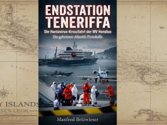 Alte vergilbte Seekarte der Kanaren mit La Palma und Teneriffa als Hintergrund für die Buchvorstellung Endstation Teneriffa.
