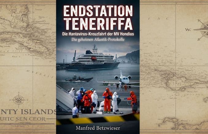 Alte vergilbte Seekarte der Kanaren mit La Palma und Teneriffa als Hintergrund für die Buchvorstellung Endstation Teneriffa.